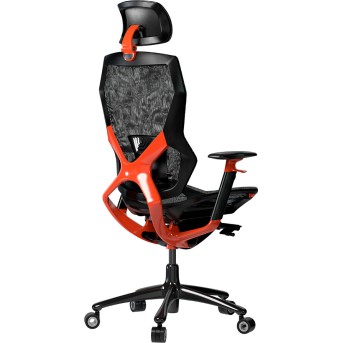 LORGAR Grace 855, Gaming chair, Mesh material, aluminium frame, multiblock mechanism, 3D armrests, 5 Star aluminium base, Class-4 gas lift, 60mm PU casters, Red + black - Metoo (6)