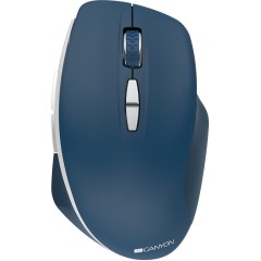 Canyon 2.4 GHz Wireless mouse ,with 7 buttons, DPI 800/<wbr>1200/<wbr>1600, Battery: AAA*2pcs,Blue,72*117*41mm, 0.075kg