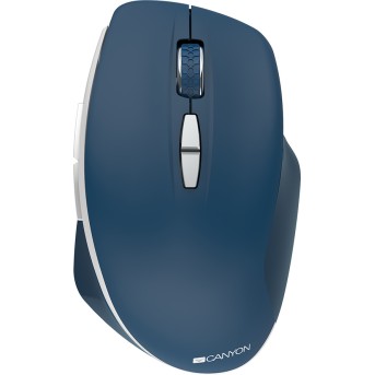 Canyon 2.4 GHz Wireless mouse ,with 7 buttons, DPI 800/<wbr>1200/<wbr>1600, Battery: AAA*2pcs,Blue,72*117*41mm, 0.075kg - Metoo (1)