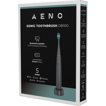 Wireless Tooth Brush, Grey, 3 Brush Heads, 1400mAh, Function: Soft, Clean, Massage, White, Sweep в Metoo.kz - Metoo (8)