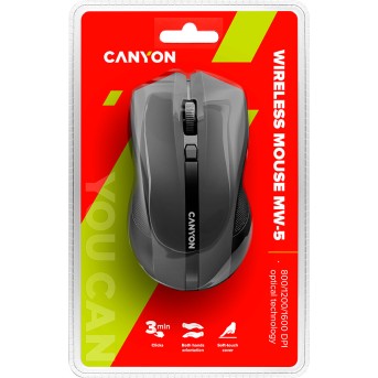 CANYON mouse MW-5 Wireless Black - Metoo (4)