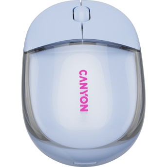 CANYON mouse OnClick 24 BT/ Wireless Transparent/Blue в Metoo.kz - Metoo (2)