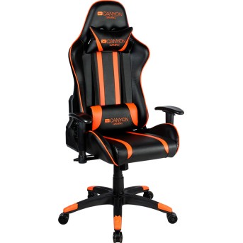 Кресло для геймеров Canyon Fobos CND-SGCH3 черно-оранжевое - Metoo (6)