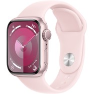 Apple Watch Series 9 GPS 41mm Pink Aluminium Case with Light Pink Sport Band - S/M,Model A2978
