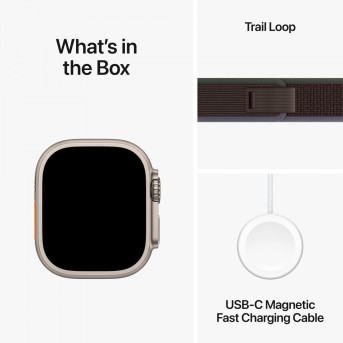 Apple Watch Ultra 2 GPS + Cellular, 49mm Titanium Case with Blue/<wbr>Black Trail Loop - S/<wbr>M,Model A2986 - Metoo (16)