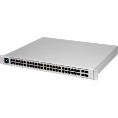 Ubiquiti Layer 3 switch with (48) GbE RJ45 ports and (4) 10G SFP+ ports.