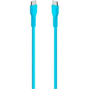 ttec USB-C - USB-C 60W PD/QC Fast Charging/Data Cable, 120cm, Neon Blue в Metoo.kz - Metoo (1)