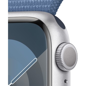 Apple Watch Series 9 GPS 41mm Silver Aluminium Case with Winter Blue Sport Loop,Model A2978 - Metoo (3)