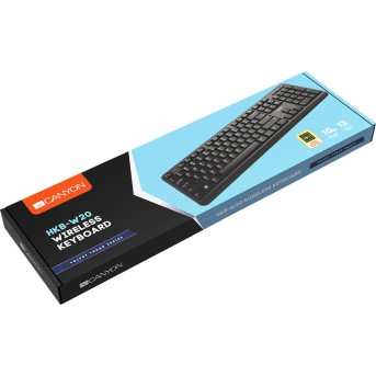 Wireless keyboard with Silent switches ,105 keys,black,Size 442*142*17.5mm,460g,RU layout - Metoo (4)