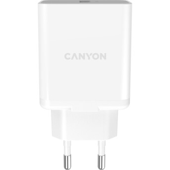 Canyon, Wall charger with 1*USB, QC3.0 24W, Input: 100V-240V, Output: DC 5V/<wbr>3A,9V/<wbr>2.67A,12V/<wbr>2A, Eu plug, Over-load, over-heated, over-current and short circuit protection, CE, RoHS ,ERP. Size:89*46*26.5 mm,58g, White - Metoo (1)