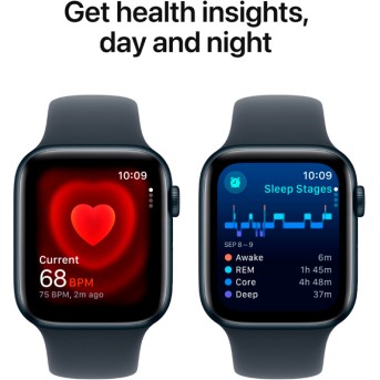 Apple Watch SE 2024 GPS 40mm Midnight Aluminium Case with Midnight Sport Band - S/<wbr>M,Model A2722 - Metoo (9)