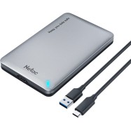 Netac WH12S 2.5 SATA to USB3.0 External HDD/SSD Case, Slide Transparent Cover, with USB3.0 C to C ..