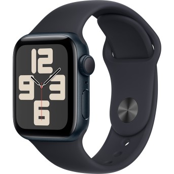 Apple Watch SE GPS 40mm Midnight Aluminium Case with Midnight Sport Band - S/<wbr>M,Model A2722 - Metoo (1)