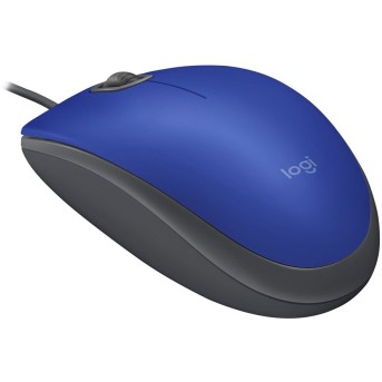 LOGITECH M110 Corded Mouse - SILENT - BLUE - USB - Metoo (2)