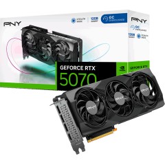 PNY Video Card NVidia GeForce RTX 5070 12GB Overclocked Triple Fan DLSS4..