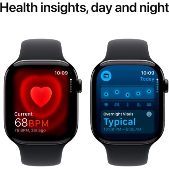 Apple Watch Series 10 GPS 42mm Jet Black Aluminium Case with Black Sport Band - S/<wbr>M,Model A2997 - Metoo (9)