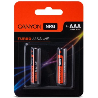 Батарейки CANYON NRG alkaline battery AAA, 2pcs/<wbr>pack - Metoo (1)