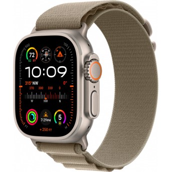 Apple Watch Ultra 2 GPS + Cellular, 49mm Titanium Case with Olive Alpine Loop - Medium,Model A2986 - Metoo (8)