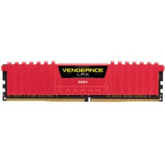 Corsair DDR4, 2666MHz 8GB 1x8GB DIMM, Unbuffered, 16-18-18-35, XMP 2.0, Vengeance LPX red Heatspreader, Black PCB, 1.2V, for SKL