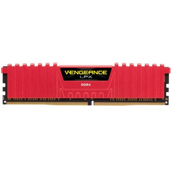Corsair DDR4, 2666MHz 8GB 1x8GB DIMM, Unbuffered, 16-18-18-35, XMP 2.0, Vengeance LPX red Heatspreader, Black PCB, 1.2V, for SKL - Metoo (1)