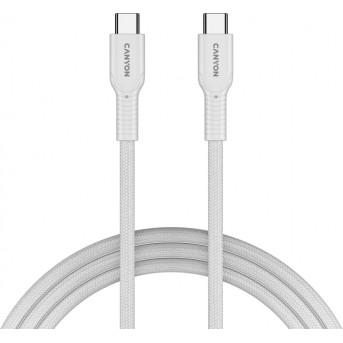 CANYON cable OnWire 60CL C-C 60W COLOR Braided 1m White в Metoo.kz - Metoo (4)