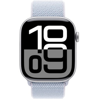 Apple Watch Series 10 GPS 42mm Silver Aluminium Case with Blue Cloud Sport Loop,Model A2997 - Metoo (6)