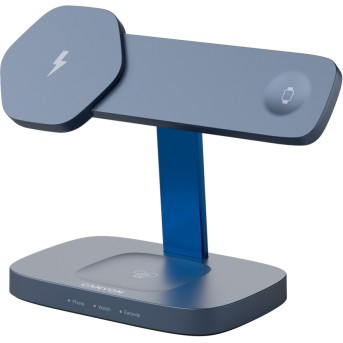 CANYON Wireless Charging Station Hexagon 310 3in1 DarkGrey/<wbr>Blue - Metoo (2)