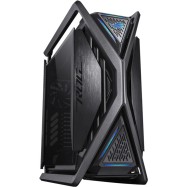 ASUS ROG Hyperion GR701 E-ATX Gaming case Black, 420 mm dual radiator support, four 140 mm fans, metal GPU holder, component storage, ARGB fan hub, Aura Sync, Dual USB Type-C ports, 60W fast charging