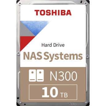 HDD NAS TOSHIBA N300 10TB CMR, 3.5'', 512MB, 7200RPM, SATA, TBW: 180 в Metoo.kz - Metoo (1)