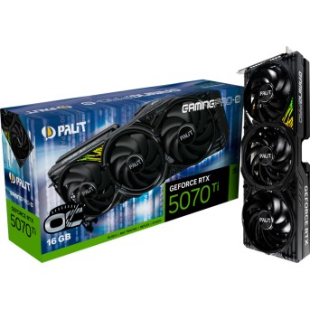 PALIT GeForce RTX 5070 Ti GamingPro-S OC 16GB GDDR7 256 bit, 1x HDMI 2.1b, 3x DP 2.1b, 3 Fan, 1x 16-pin pwr connector, 750W, 331.9 x 127.1 x 49.7 mm, NE7507TS19T2-GB2031U - Metoo (1)