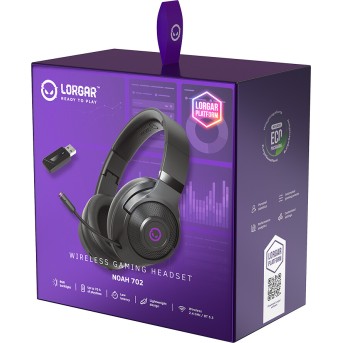 LORGAR Noah 702, Wireless Gaming Headset, black в Metoo.kz - Metoo (9)