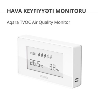 Aqara TVOC Air Quality Monitor: Model No: AAQS-S01; SKU: AS029GLW02 - Metoo (2)