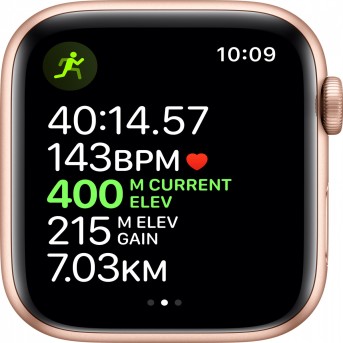 Apple Watch Series 5 GPS, 44mm Gold Aluminium Case with Pink Sand Sport Band - S/<wbr>M & M/<wbr>L Model nr A2093 - Metoo (10)