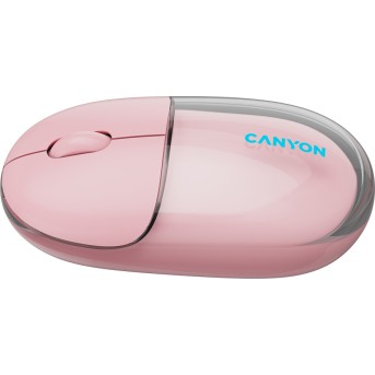 CANYON mouse OnClick 24 BT/ Wireless Transparent/Pink в Metoo.kz - Metoo (4)