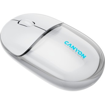 CANYON mouse OnClick 24 BT/ Wireless Transparent/White в Metoo.kz - Metoo (3)