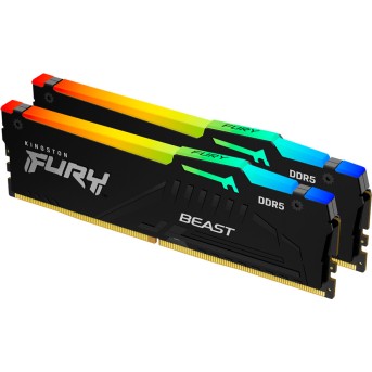 Kingston 16GB 6000MT/s DDR5 CL36 DIMM (Kit of 2) FURY Beast RGB EXPO, EAN: 740617331905 в Metoo.kz - Metoo (1)