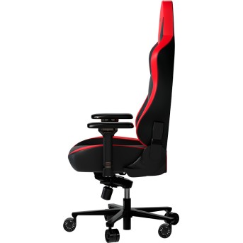 LORGAR Base 311, Gaming chair, PU eco-leather, 1.8 mm metal frame, multiblock mechanism, 4D armrests, 5 Star aluminium base, Class-4 gas lift, 75mm PU casters, Black + red - Metoo (5)