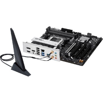 ASUS Main Board Desktop AMD Socket AM5 AMD B850 Chipset 4 x DIMM slots, max. 256GB 1 x DisplayPort 1 x HDMI port 1 x Wi-Fi module 3 x M.2 slots 4 x SATA ATX Form Factor - Metoo (4)