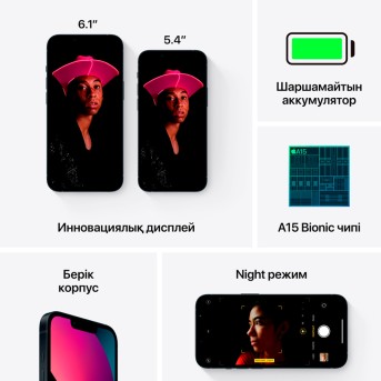 iPhone 13 128GB Midnight, Model A2635 - Metoo (11)
