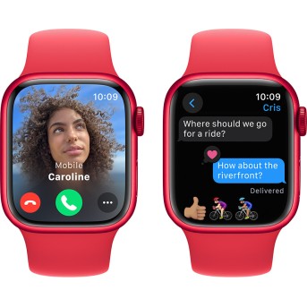 Apple Watch Series 9 GPS 41mm (PRODUCT)RED Aluminium Case with (PRODUCT)RED Sport Band - S/<wbr>M (Demo),Model A2978 - Metoo (6)