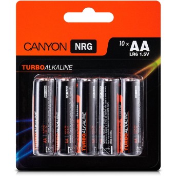 Батарейки CANYON NRG ALKAA10 тип АА, в упаковке 10 штук - Metoo (1)