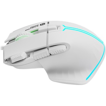 CANYON Fortnax GM-636, 9keys Gaming wired mouse,Sunplus 6662, DPI up to 20000, Huano 5million switch, RGB lighting effects, 1.65M braided cable, ABS material. size: 113*83*45mm, weight: 102g, White - Metoo (5)