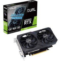 ASUS Video Card NVidia Dual GeForce RTX 3050 V2 OC Edition 8GB GDDR6 VGA with two powerful Axial-tech fans and a 2-slot design for broad compatibility, PCIe 4.0, 1xDVI-D, 1xHDMI 2.1, 1xDisplayPort 1.4a