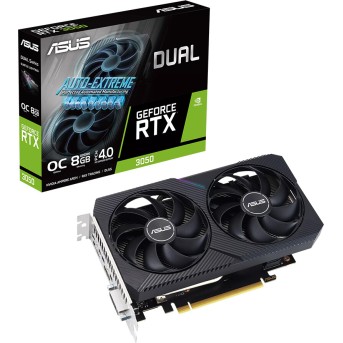ASUS Video Card NVidia Dual GeForce RTX 3050 V2 OC Edition 8GB GDDR6 VGA with two powerful Axial-tech fans and a 2-slot design for broad compatibility, PCIe 4.0, 1xDVI-D, 1xHDMI 2.1, 1xDisplayPort 1.4a - Metoo (1)