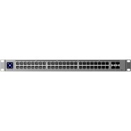 Ubiquiti 48-port, Layer 3 switch 2.5 GbE and PoE++ output, 16x 2.5 GbE ports including (8) PoE+ and (8) PoE++, 32x GbE ports including (24) PoE+ and (8) PoE++, 4x 10G SFP+ ports. Can power devices with up to 720W, it has power consumption of 100W (Excludi