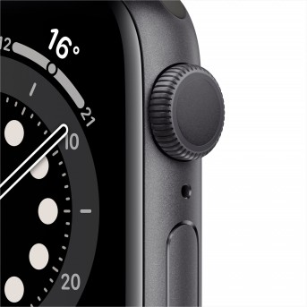 Apple Watch Series 6 GPS, 40mm Space Gray Aluminium Case with Black Sport Band - Regular, Model A2291 - Metoo (10)