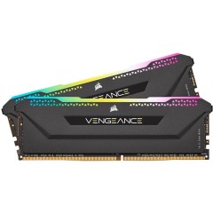 Corsair DDR4, 3200MHz 16GB 2x8GB Dimm, Unbuffered, 16-20-20-38, XMP 2.0, Vengeance RGB Pro SL black Heatspreader, RGB LED, Black PCB, 1.35V, for AMD Ryzen, EAN:0840006632030