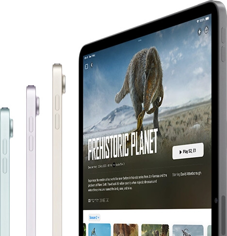 iPad Air showing streaming using blazing-fast wireless connectivity