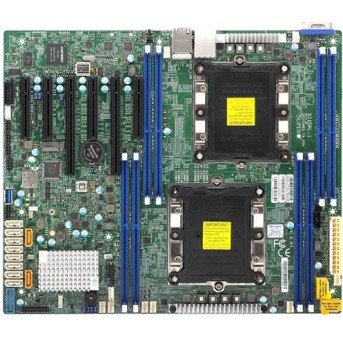 Серверная материнская плата SuperMicro MBD X11DPL i Bulk, 2 x P (LGA 3647), 8 DIMM slots, Intel C621 controller for 10 SATA3 (6 Gbps) ports; RAID 0,1,5,10; Dual LAN with LewisburgMarvell 88E1512 PHY. - Metoo (1)