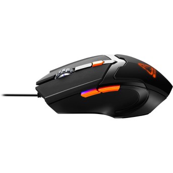Optical Gaming Mouse with 6 programmable buttons, Pixart optical sensor, 4 levels of DPI and up to 3200, 3 million times key life, 1.65m PVC USB cable,rubber coating surface and colorful RGB lights, size:125*75*38mm, 140g - Metoo (3)